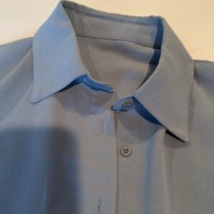 Blue short sleeve blouse